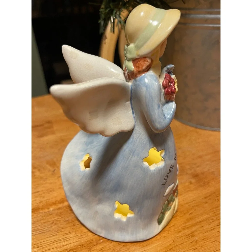 Russ Berrie Country Gatherings Collection Hand‎ Painted Ceramic Tealight  Holder